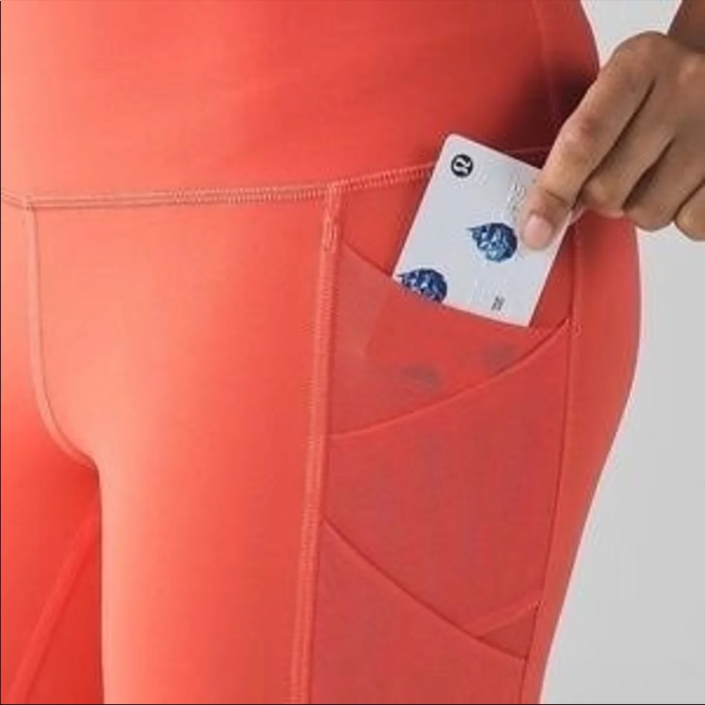 Lululemon Rise and Flow Pocket Pant - Cape Red. Size 4.